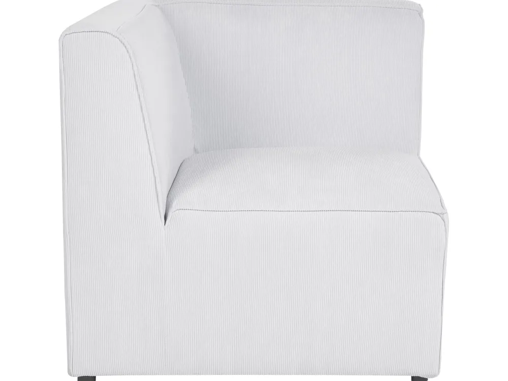 Nojatuolit<Beliani Kulmamoduuli Vakosametti Luonnonvalkoinen Lemvig