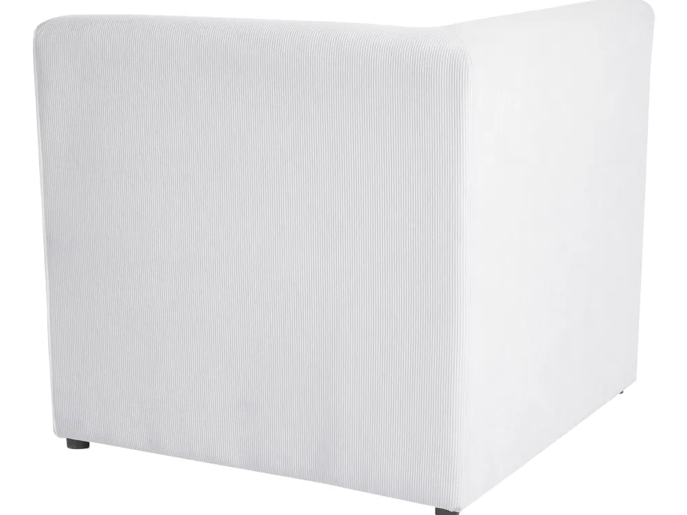 Nojatuolit<Beliani Kulmamoduuli Vakosametti Luonnonvalkoinen Lemvig