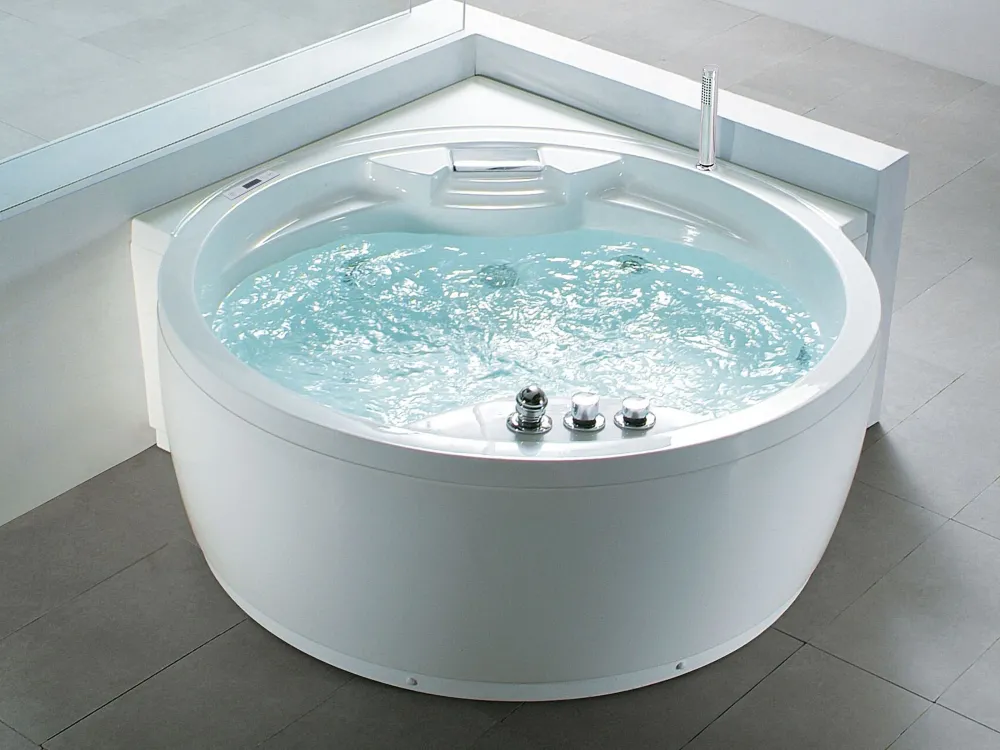 Kylpy- & Poreammeet<Beliani Kulmaporeamme Led-Valot Bluetooth-Kaiutin Valkoinen 150 X 114 Cm Milano