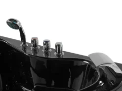 Kylpy- & Poreammeet<Beliani Kulmaporeamme Led-Valot Musta 205 X 146 Cm Tocoa