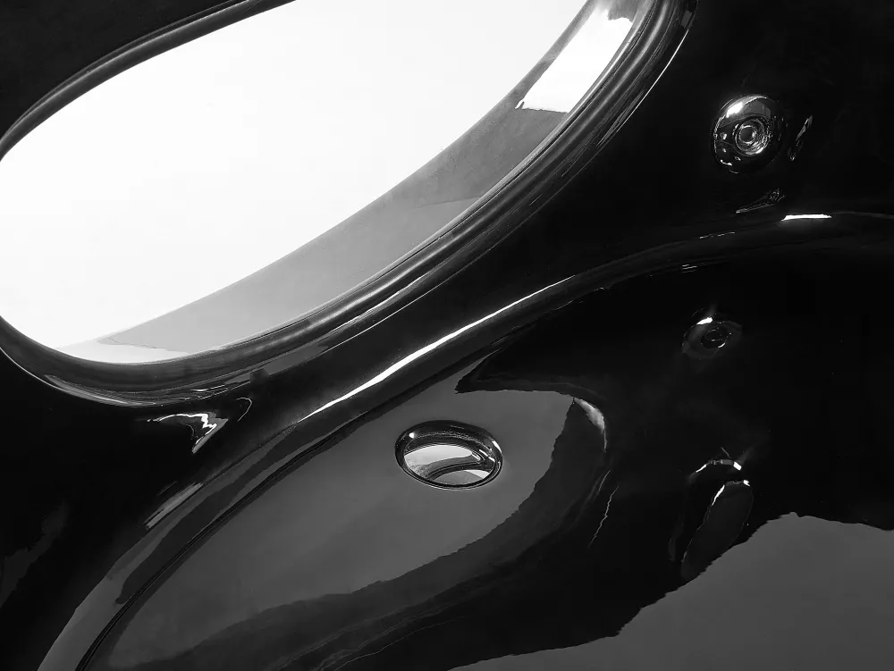 Kylpy- & Poreammeet<Beliani Kulmaporeamme Led-Valot Musta 205 X 146 Cm Tocoa