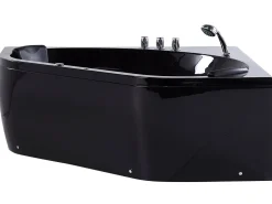 Hot Beliani Kulmaporeamme Led-Valot Musta 200 X 140 Cm Meves