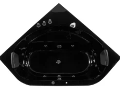 Hot Beliani Kulmaporeamme Led-Valot Musta 200 X 140 Cm Meves