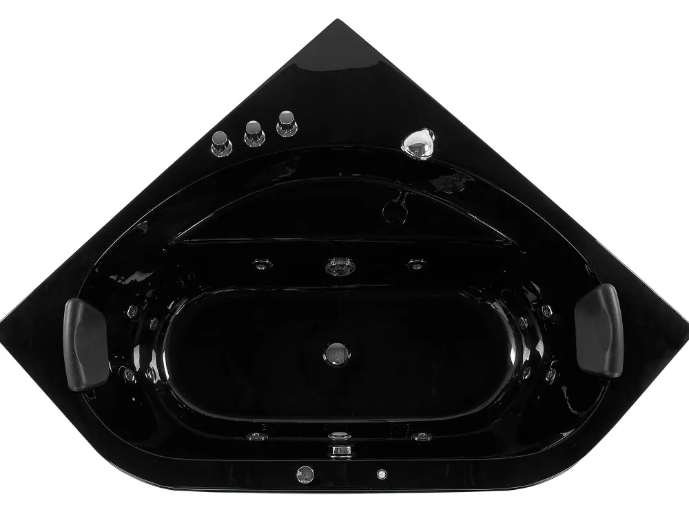 Hot Beliani Kulmaporeamme Led-Valot Musta 200 X 140 Cm Meves