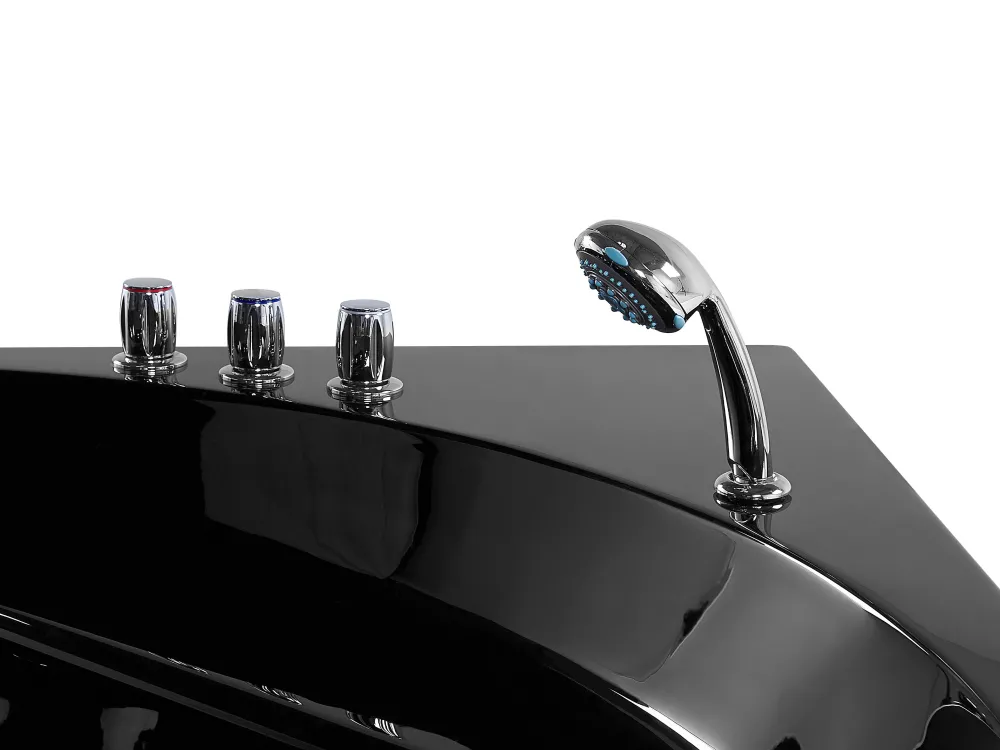 Hot Beliani Kulmaporeamme Led-Valot Musta 200 X 140 Cm Meves