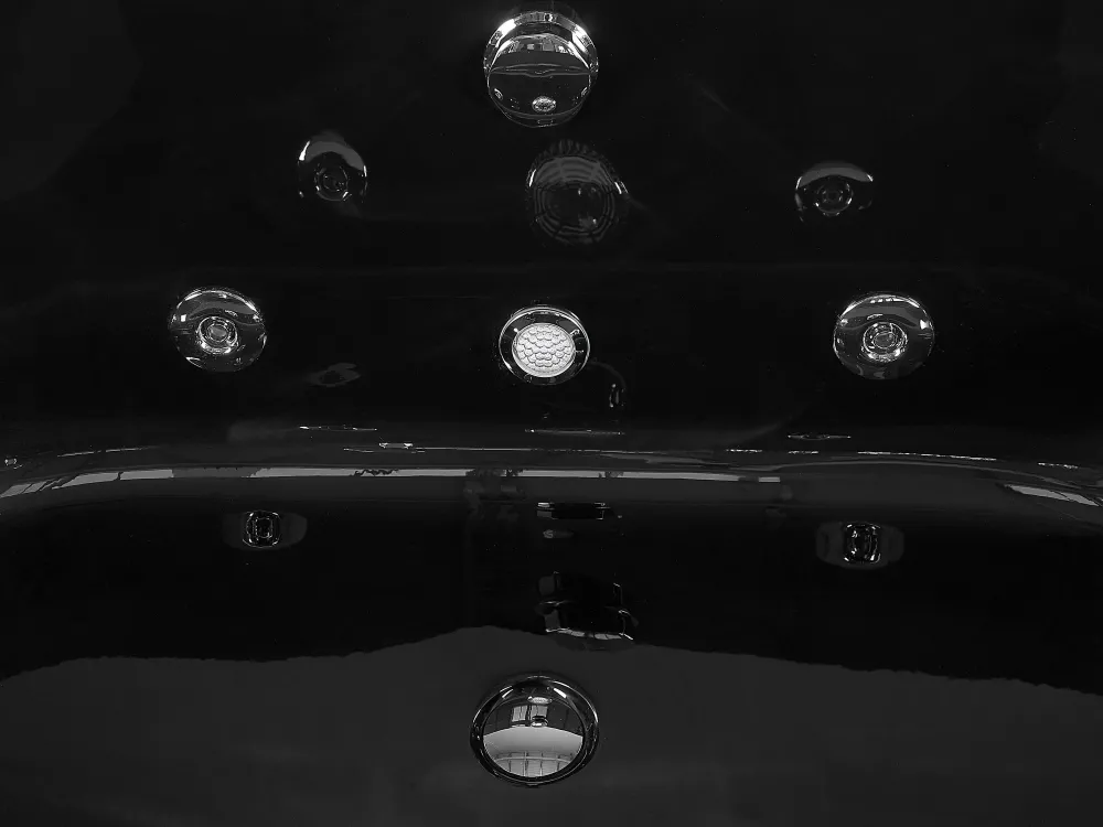 Hot Beliani Kulmaporeamme Led-Valot Musta 200 X 140 Cm Meves