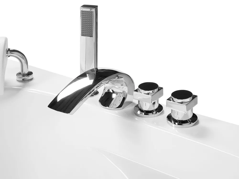 Cheap Beliani Kulmaporeamme Led-Valot Valkoinen 201 X 150 Cm Mangle