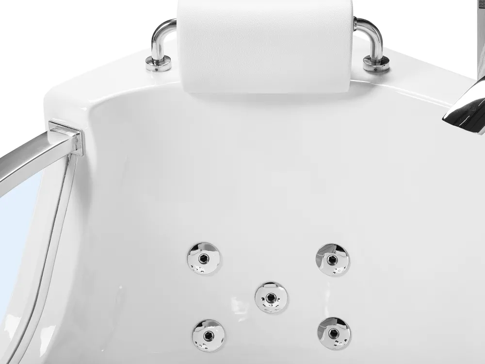 Cheap Beliani Kulmaporeamme Led-Valot Valkoinen 201 X 150 Cm Mangle