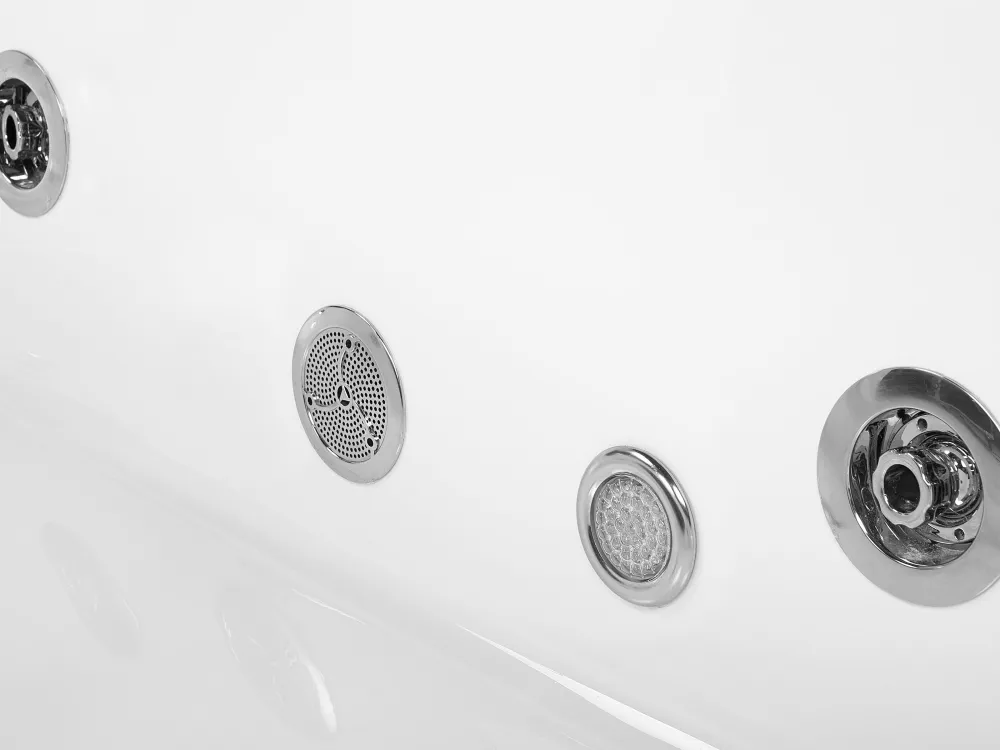 Cheap Beliani Kulmaporeamme Led-Valot Valkoinen 201 X 150 Cm Mangle