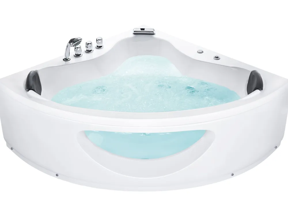 Flash Sale Beliani Kulmaporeamme Led-Valot Valkoinen 205 X 146 Cm Tocoa