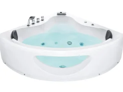 Flash Sale Beliani Kulmaporeamme Led-Valot Valkoinen 205 X 146 Cm Tocoa