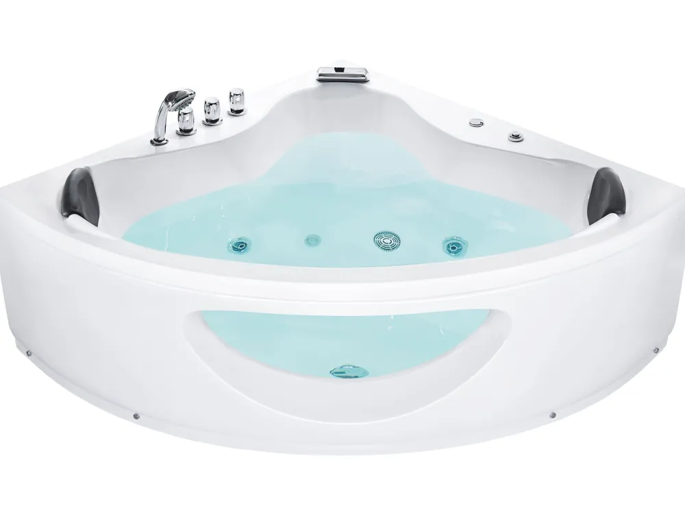 Flash Sale Beliani Kulmaporeamme Led-Valot Valkoinen 205 X 146 Cm Tocoa