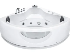 Flash Sale Beliani Kulmaporeamme Led-Valot Valkoinen 205 X 146 Cm Tocoa