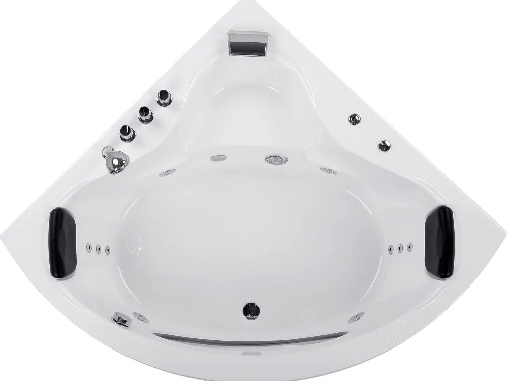 Flash Sale Beliani Kulmaporeamme Led-Valot Valkoinen 205 X 146 Cm Tocoa