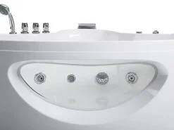 Flash Sale Beliani Kulmaporeamme Led-Valot Valkoinen 205 X 146 Cm Tocoa