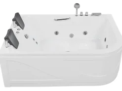 Online Beliani Kulmaporeamme Oikeak. Led-Valot Valkoinen 170 X 119 Cm Bayamo