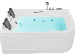 Online Beliani Kulmaporeamme Oikeak. Led-Valot Valkoinen 170 X 119 Cm Bayamo