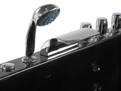 Best Sale Beliani Kulmaporeamme Oikeak. Led-Valot Musta 160 X 113 Cm Paradiso