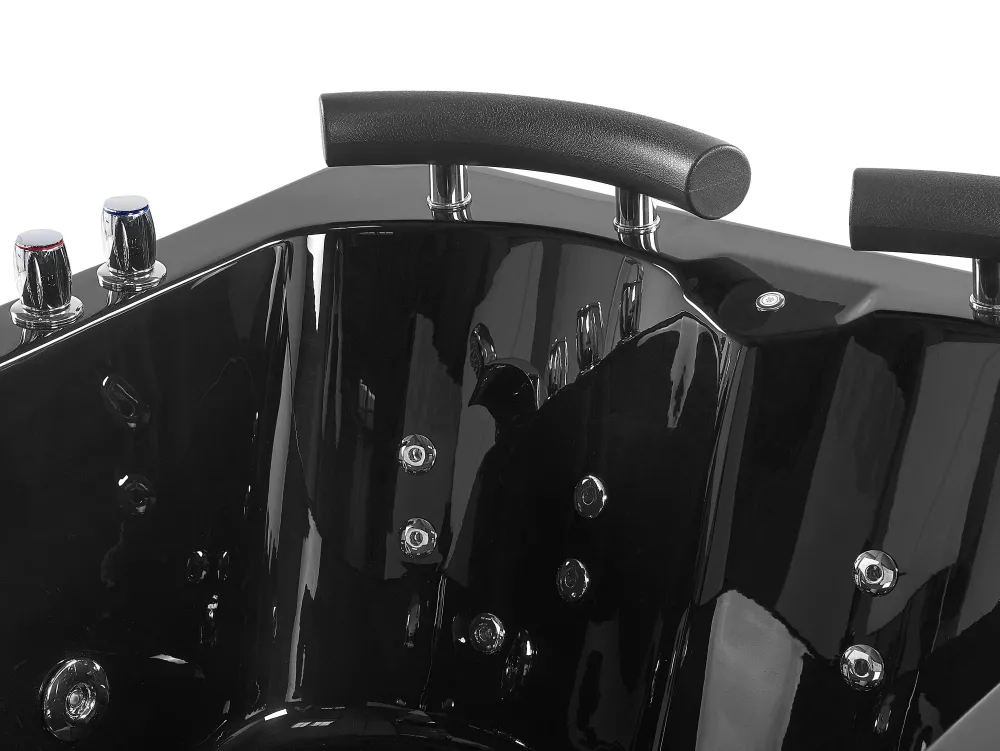 Best Sale Beliani Kulmaporeamme Oikeak. Led-Valot Musta 160 X 113 Cm Paradiso