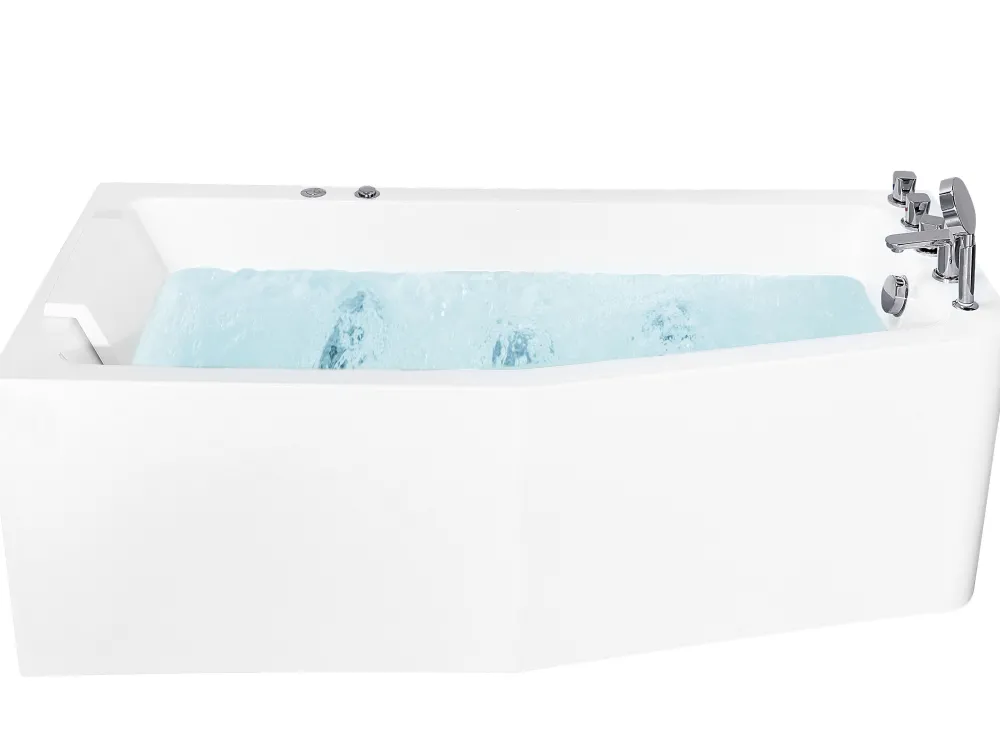 Store Beliani Kulmaporeamme Oikeak. Valkoinen 170 X 80 Cm Alita