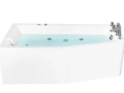 Store Beliani Kulmaporeamme Oikeak. Valkoinen 170 X 80 Cm Alita