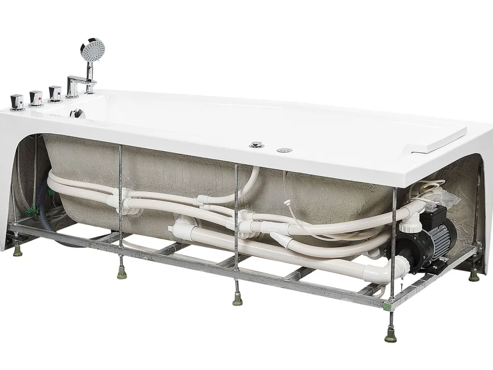 Store Beliani Kulmaporeamme Oikeak. Valkoinen 170 X 80 Cm Alita