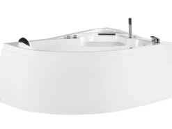 Discount Beliani Kulmaporeamme Vasenk. Led-Valot Valkoinen 150 X 100 Cm Neiva