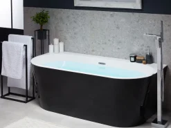 Kylpy- & Poreammeet<Beliani Kylpyamme Musta 170 X 80 Cm Harvey