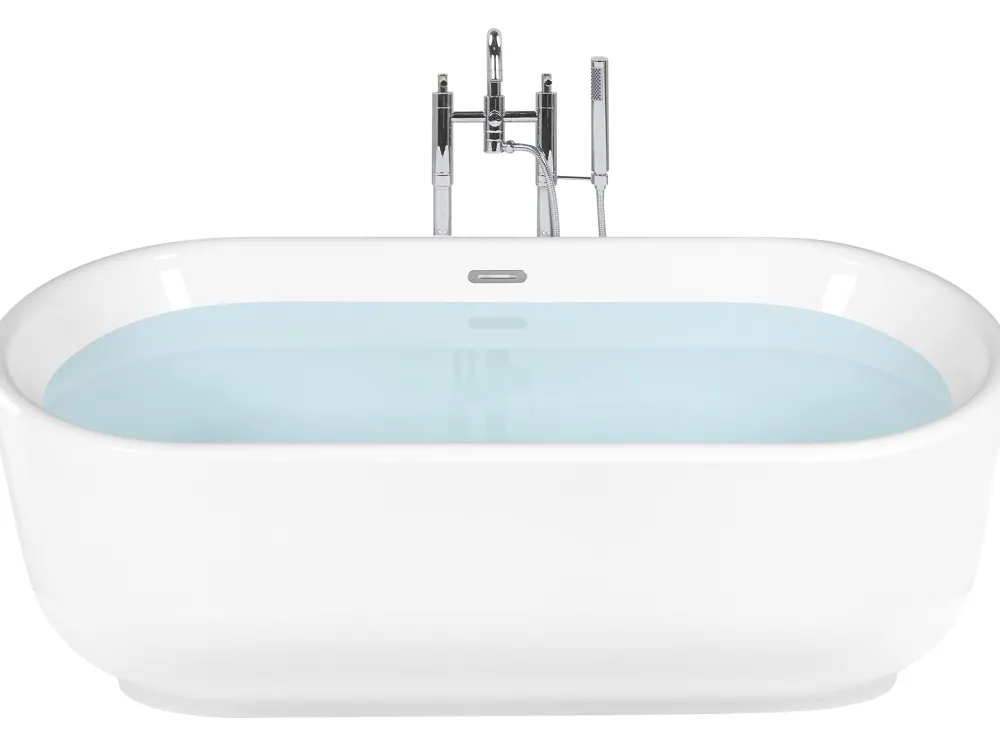 Cheap Beliani Kylpyamme Vapaasti Seisova Valkoinen 170 X 80 Cm Pinel