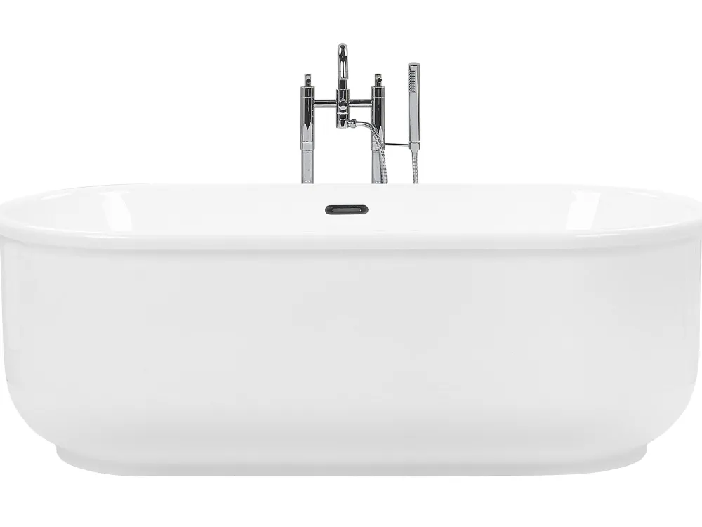 Cheap Beliani Kylpyamme Vapaasti Seisova Valkoinen 170 X 80 Cm Pinel