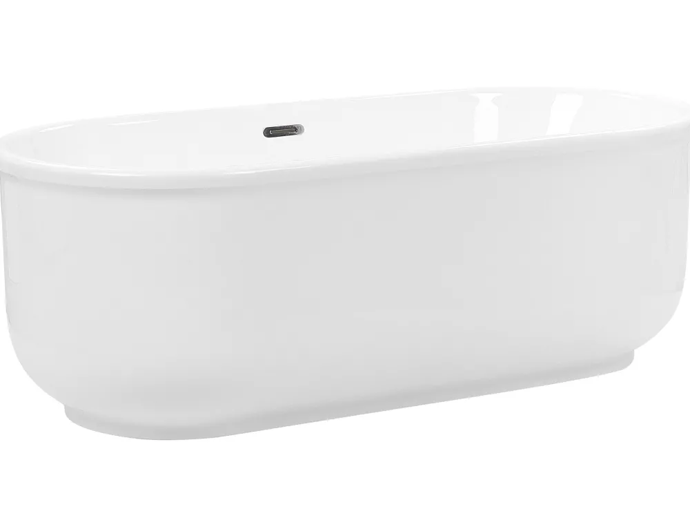 Cheap Beliani Kylpyamme Vapaasti Seisova Valkoinen 170 X 80 Cm Pinel