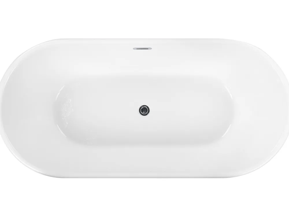 Cheap Beliani Kylpyamme Vapaasti Seisova Valkoinen 170 X 80 Cm Pinel