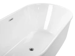 Cheap Beliani Kylpyamme Vapaasti Seisova Valkoinen 170 X 80 Cm Pinel