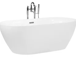 Shop Beliani Kylpyamme Vapaasti Seisova Valkoinen 180 X 80 Cm Carrera