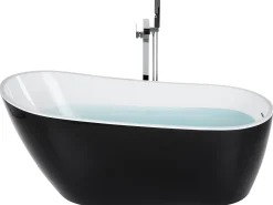 Discount Beliani Kylpyamme Vapaasti Seisova Musta 170 X 78 Cm Solarte