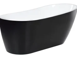 Discount Beliani Kylpyamme Vapaasti Seisova Musta 170 X 78 Cm Solarte