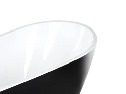 Discount Beliani Kylpyamme Vapaasti Seisova Musta 170 X 78 Cm Solarte