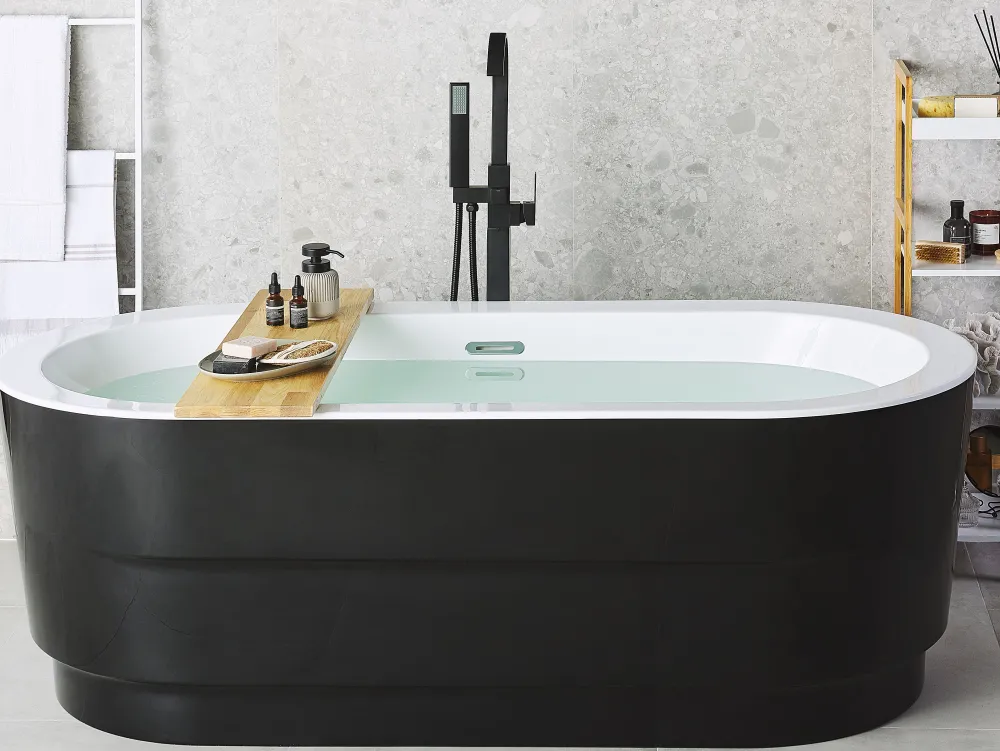 Kylpy- & Poreammeet<Beliani Kylpyamme Vapaasti Seisova Musta 170 X 80 Cm Empresa