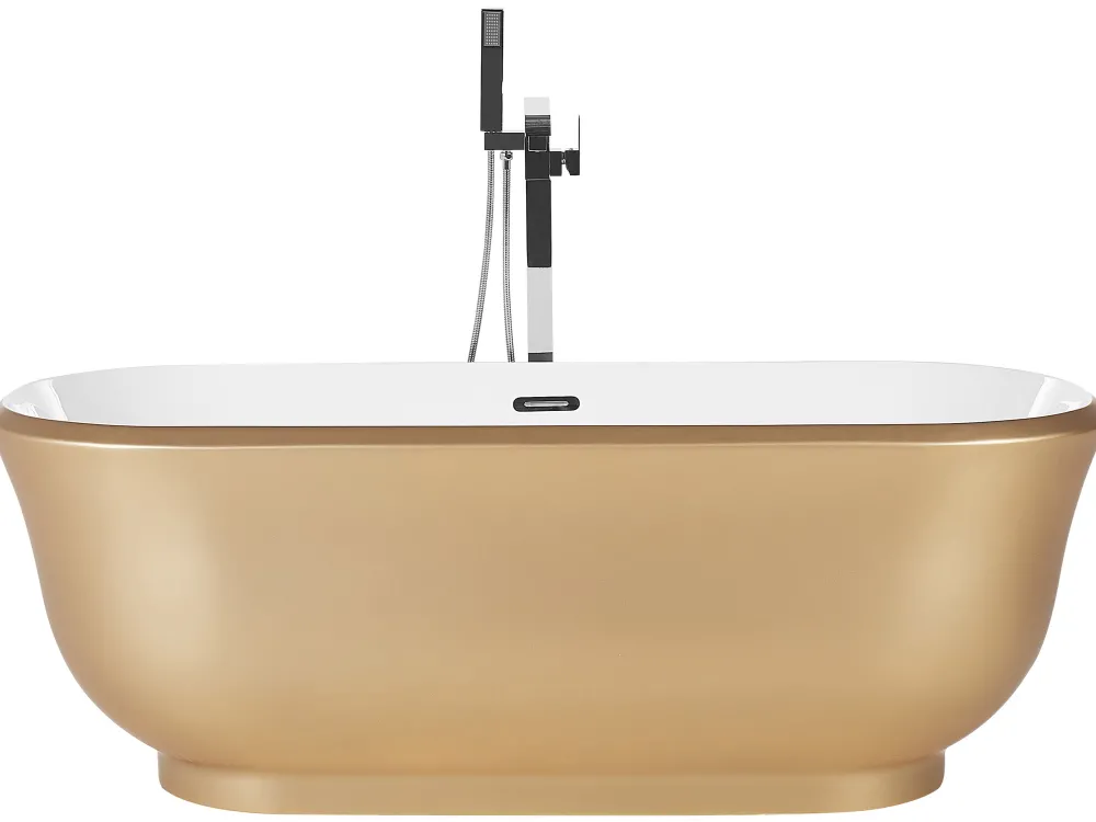 Fashion Beliani Kylpyamme Vapaasti Seisova Kulta 170 X 77 Cm Tesoro