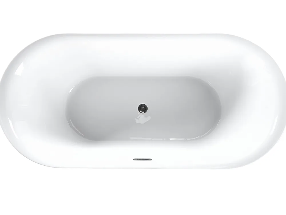 Kylpy- & Poreammeet<Beliani Kylpyamme Vapaasti Seisova Viininpunainen 170 X 80 Cm Carrera