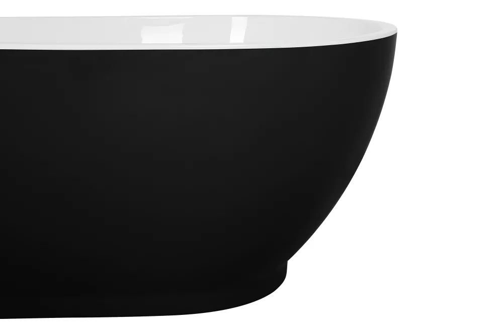 Flash Sale Beliani Kylpyamme Vapaasti Seisova Musta/Valkoinen 173 X 82 Cm Guiana