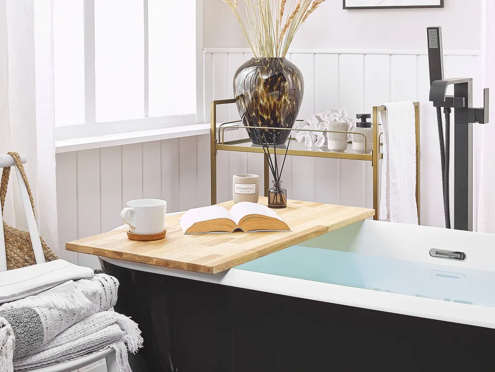 Store Beliani Kylpyamme Vapaasti Seisova Musta 170 X 77 Cm Tesoro