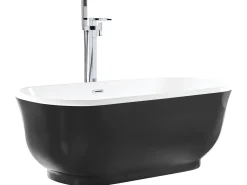 Store Beliani Kylpyamme Vapaasti Seisova Musta 170 X 77 Cm Tesoro