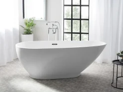 Kylpy- & Poreammeet<Beliani Kylpyamme Vapaasti Seisova Valkoinen 173 X 82 Cm Guiana