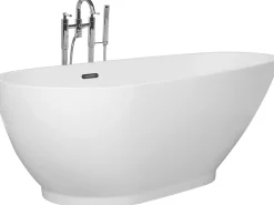 Kylpy- & Poreammeet<Beliani Kylpyamme Vapaasti Seisova Valkoinen 173 X 82 Cm Guiana