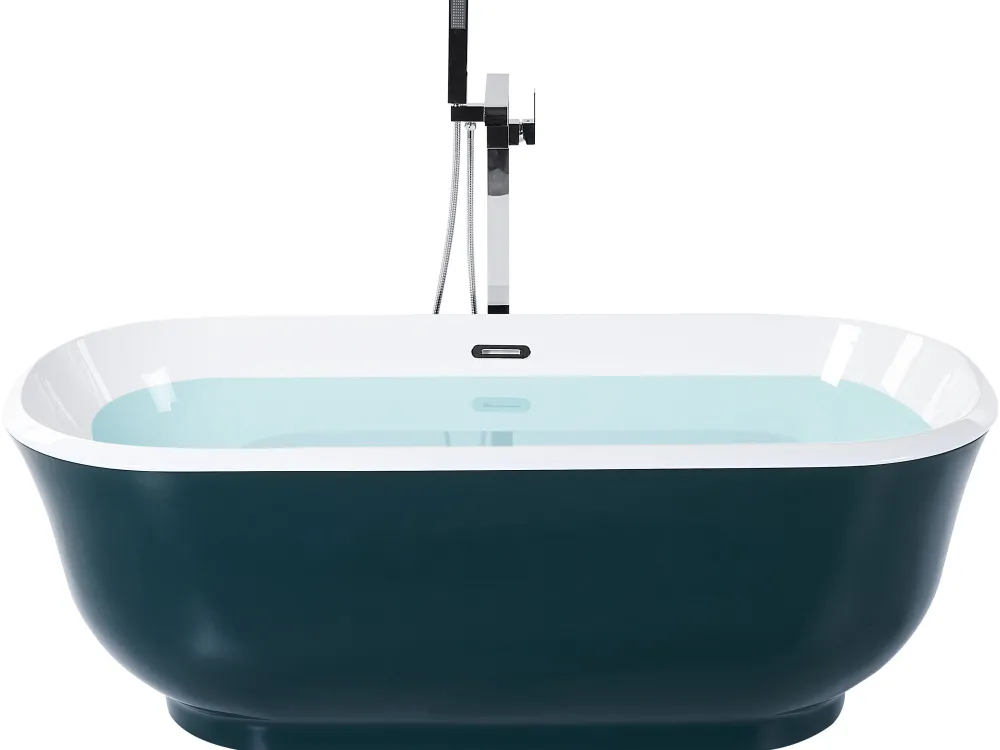 Kylpy- & Poreammeet<Beliani Kylpyamme Vapaasti Seisova Sinivihrea 170 X 77 Cm Tesoro