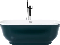 Kylpy- & Poreammeet<Beliani Kylpyamme Vapaasti Seisova Sinivihrea 170 X 77 Cm Tesoro