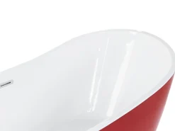 Kylpy- & Poreammeet<Beliani Kylpyamme Vapaasti Seisova Punainen 150 X 75 Cm Antigua