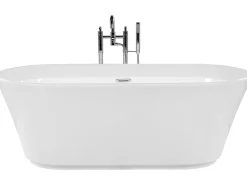 Cheap Beliani Kylpyamme Vapaasti Seisova Valkoinen 170 X 80 Cm Ovalle