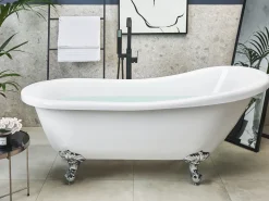 New Beliani Kylpyamme Vapaasti Seisova Valkoinen 170 X 76 Cm Cayman